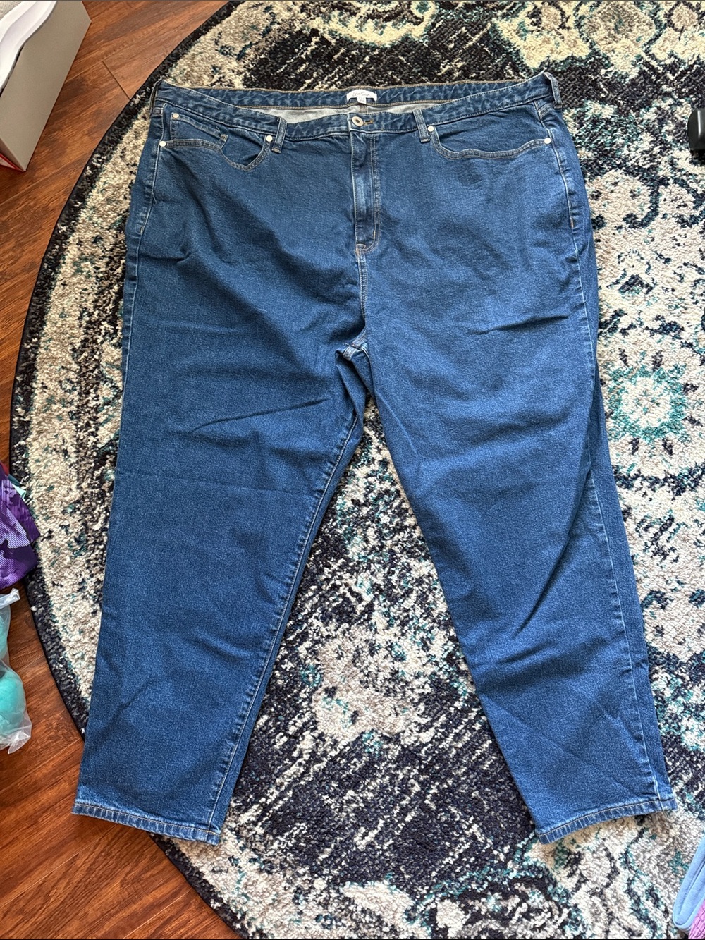 Lovesick Women’s  Relaxed Fit Blue Denim Mom Jeans Size 26W TALL